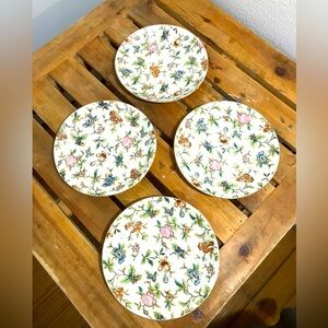 Vintage Moriyama Mori-Machi Chintz Florals Saucer Set